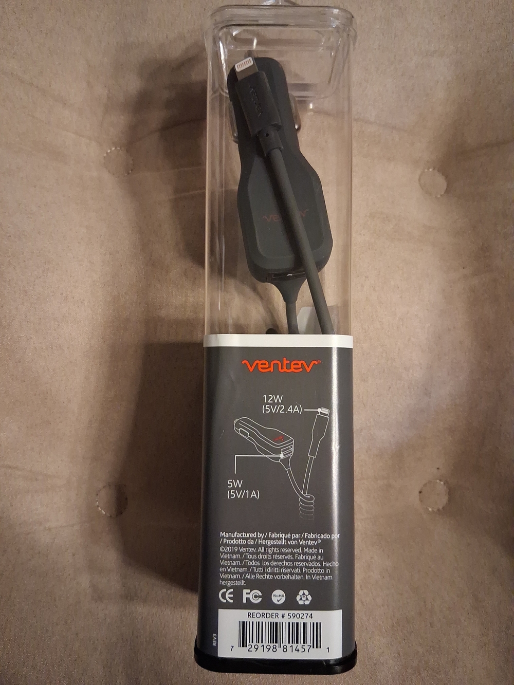 Ventev dashport 2 USB-A + Lighting For iPhone/ iPad /iPod 3.4A 17W NIB - Picture 3 of 8
